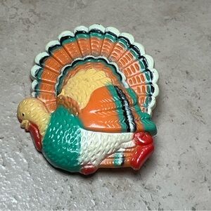 Gibson greetings plastic turkey brooch pin